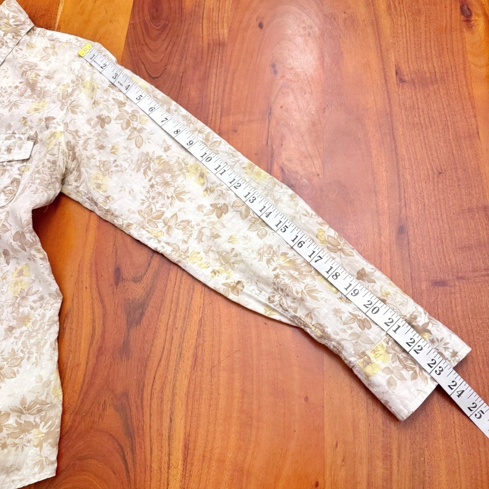 Denver Hayes Floral Pattern Boho Casual Hippie Button Down Shirt Blouse Medium - Picture 13 of 15